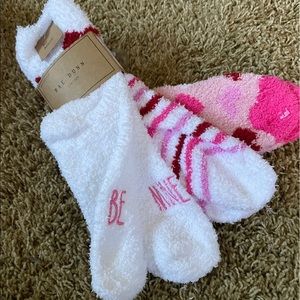 Rae Dunn Valentine’s Day Fuzzy Socks Pack of 3